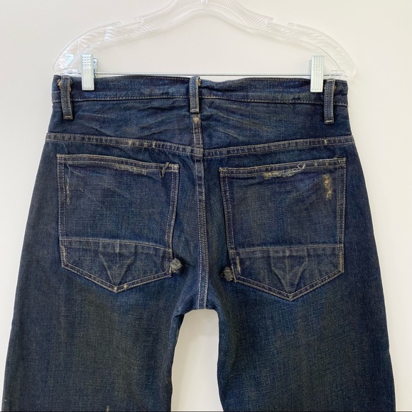 Mens Rick Owens 2014 Slab distressed straight leg jeans style# mkd2014 - Picture 4 of 12